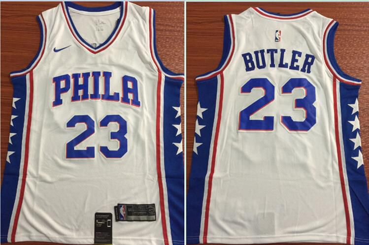 Men Philadelphia 76ers 23 Butler White Nike Game NBA Jerseys